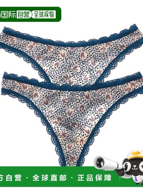 自营b.tempt’d by Wacoal 2pk Inspired Eyelet Thong - blue 美