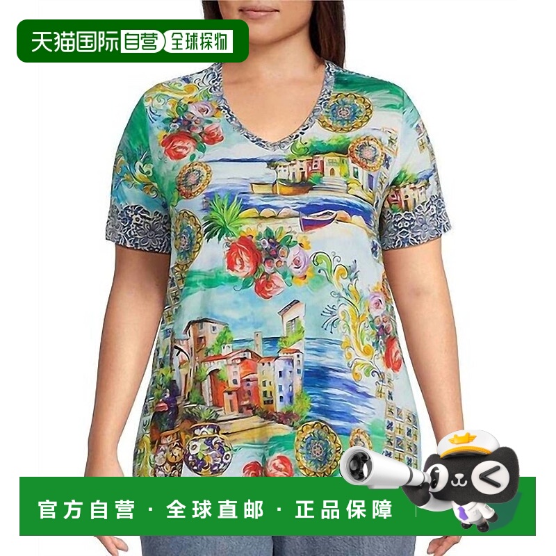 自营johnny wasJanie Favorite Short Sleeve V-Neck Tee - Plus