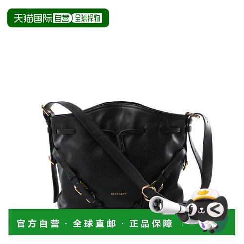 自营givenchy黑色光滑皮革肩包-黑色 美国奥莱直发