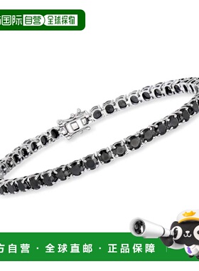 自营Ross-Simons 925 银黑色尖晶石网球手链 - 8 英寸 美国奥莱直