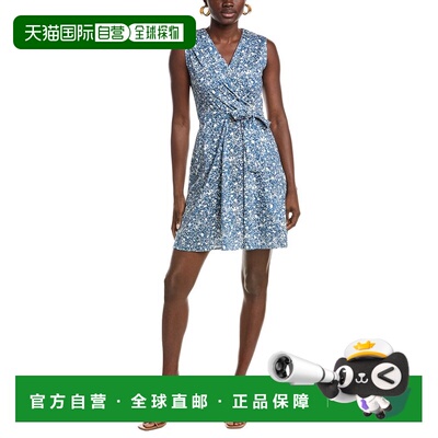 自营Weekend Max Mara Osiris Surplice A-Line Dress - blue 美