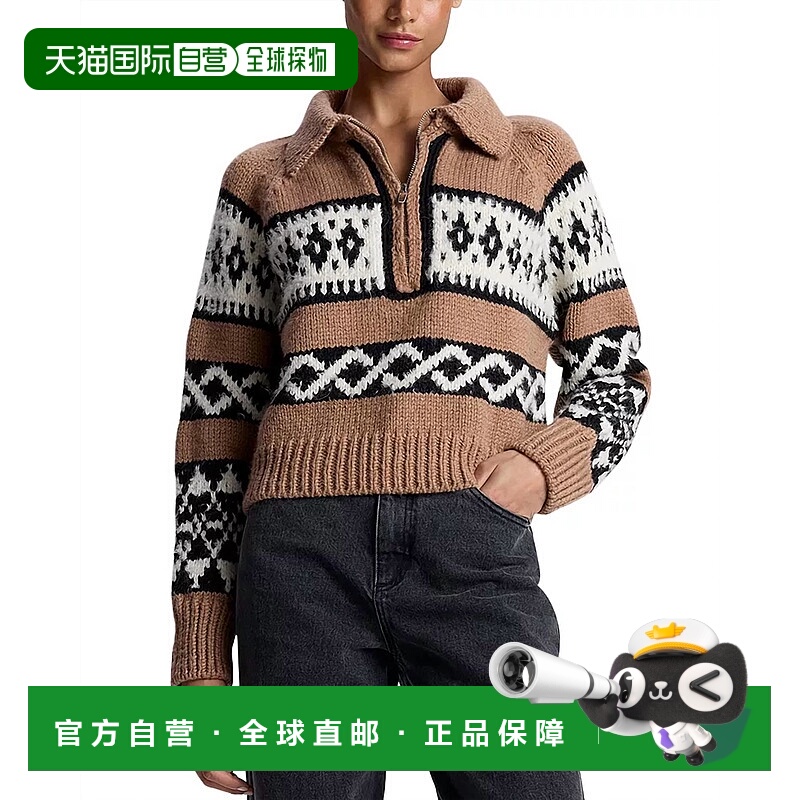 自营 a.l.c.Carter Merino羊毛Fairisle羊毛衫，驼色多色 美国奥