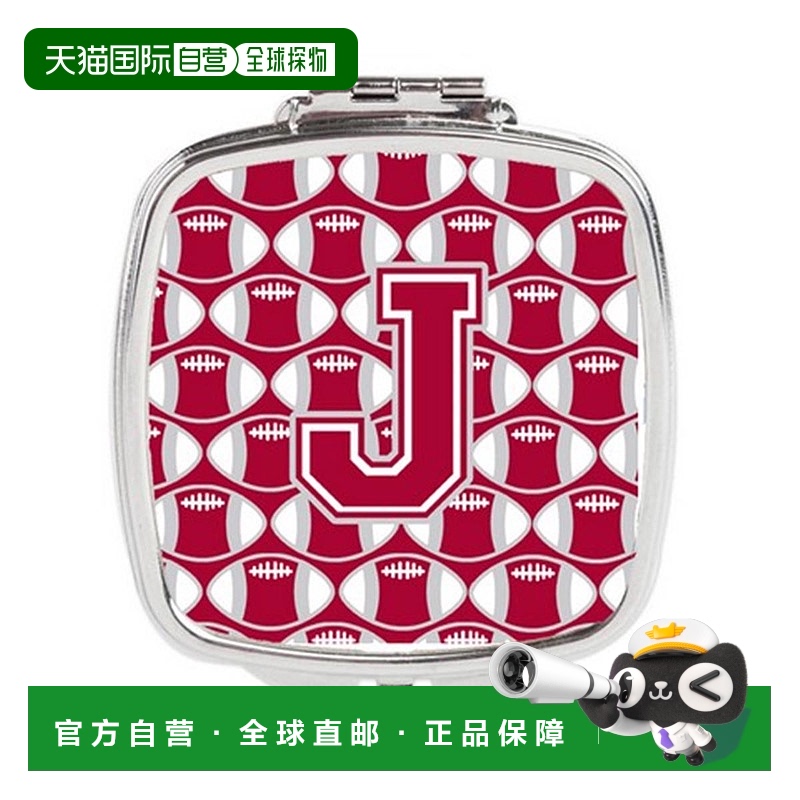 自营 Carolines Treasures CJ1065-JSCM 字母 J 足球深红色&正品