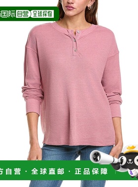 自营Michael Stars Frances Henley Top - Red 上衣美国直发奥莱