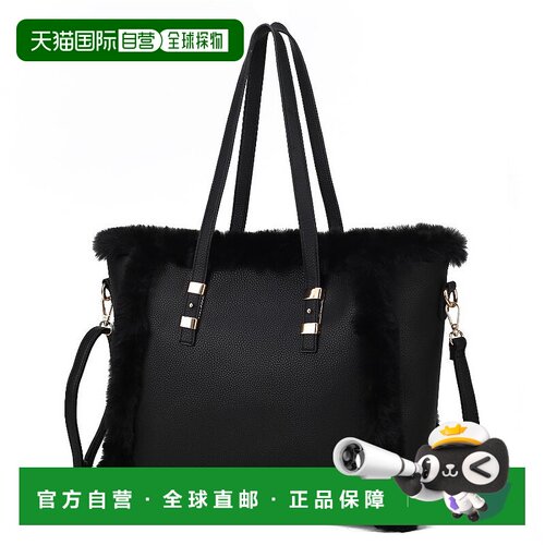 自营 mia k collectionLiza Vegan Leather with faux fur Women&
