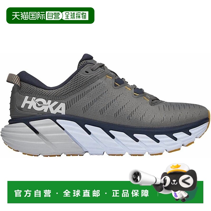 自营hokaMen's Gaviota 3 Sneaker In Charcoal Gray/ombre Blue