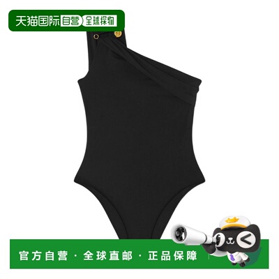 1h可退 香港直邮潮奢 versace 范思哲 女士 黑色 Safety Pin Gath