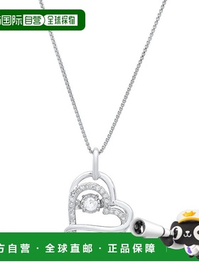 自营 max + stone10k 白金“Golden Glimmer”真正的舞动钻石心形