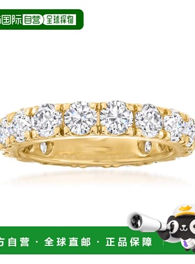 自营 Ross-Simons 14 克拉黄金钻石永恒戒指 - 白色 美国奥莱直发