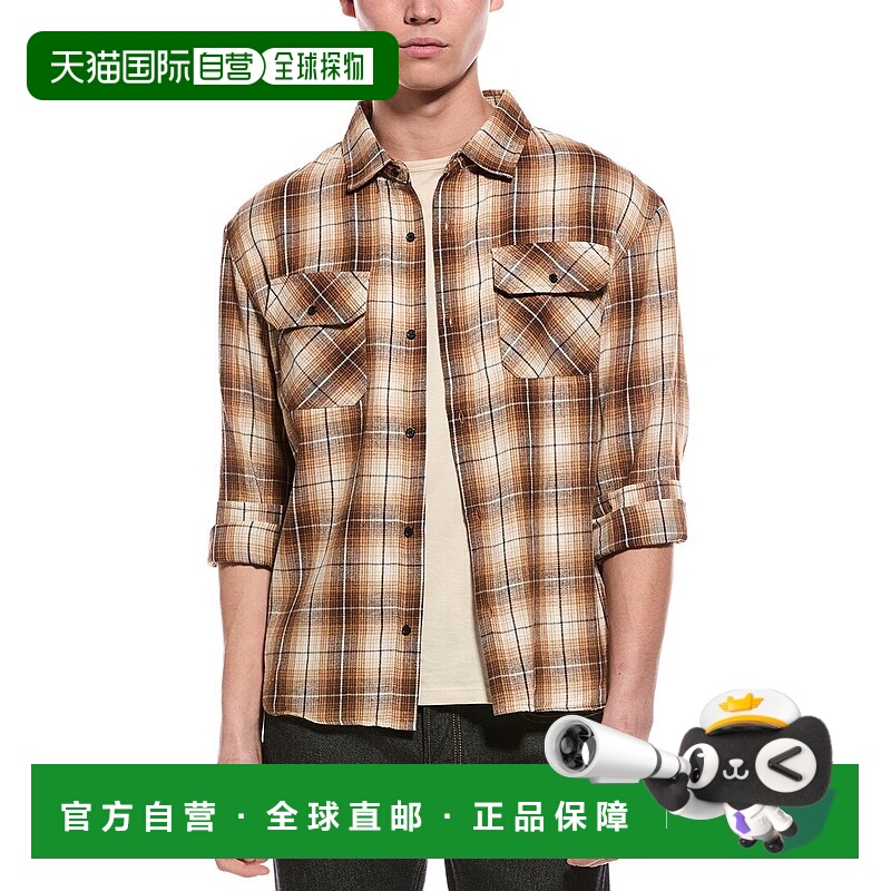 自营American Stitch Plaid Shirt - brown 美国奥莱直发
