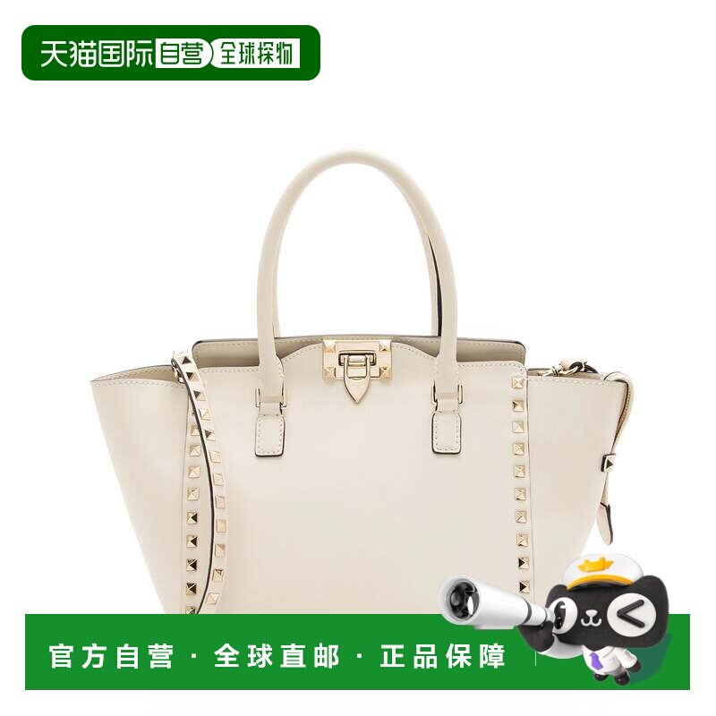 自营Valentino小牛皮双头提手手提包-白色 美国奥莱直发