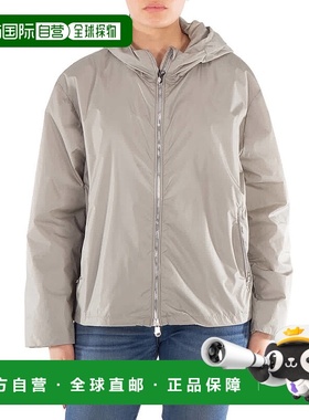 自营 Save The Duck长袖拉链尼龙夹克，中号-月光石灰色 美国奥莱