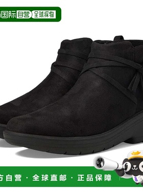 自营Women's Bzees Blaine Boots Black Round Toe Wedge Heel An