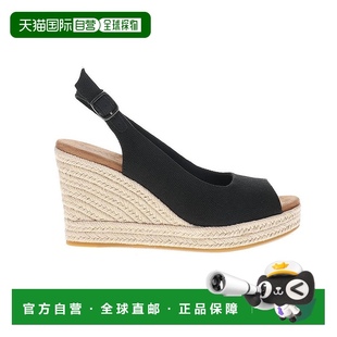 女士 toms 凉鞋 草编舒适休闲高跟鞋 1h可退 坡跟鞋 美国直邮