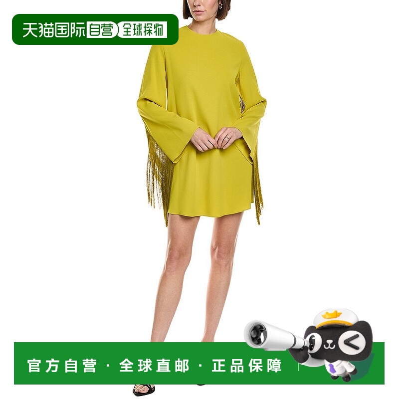 自营LAPOINTE Pebble Crepe Shift Dress - yellow 美国奥莱直发