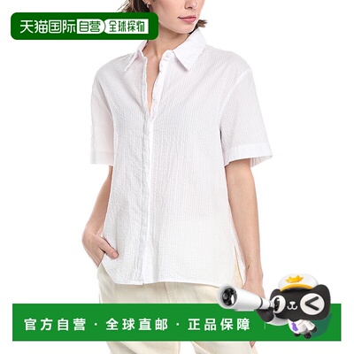 自营 Enza Costa Seersucker Resort Shirt - white 美国奥莱直发