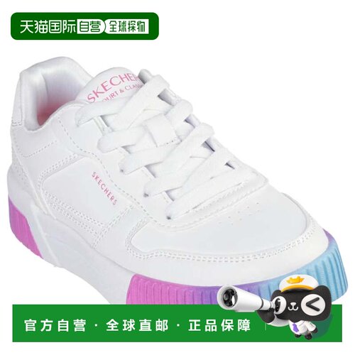 自营Youth SKECHERS Jade 310890L-WMN White Neon Leather Platf