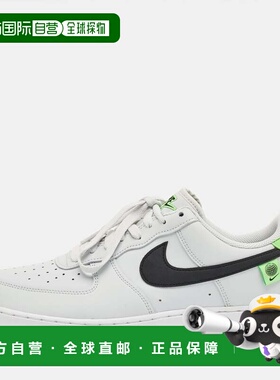 自营Nike Grey Leather Air Force 1 Low Worldwide Pure Platinu