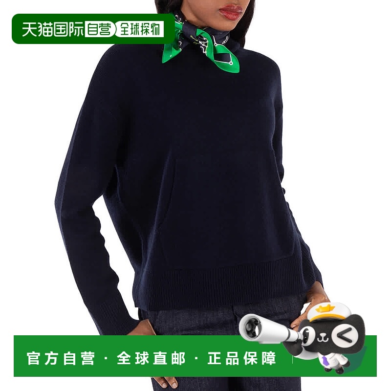 自营 Longchamp Parcours真丝Sqaure围巾-海军蓝 美国奥莱直发
