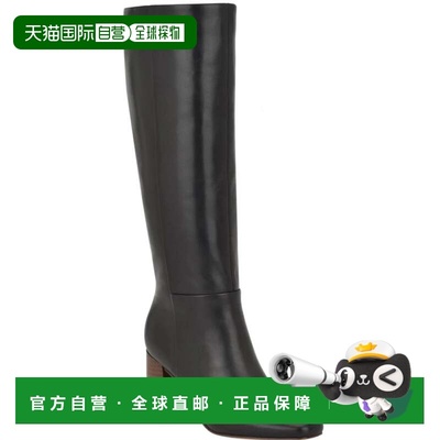 自营Calvin Klein Arista Boots Women's Black Leather Block He