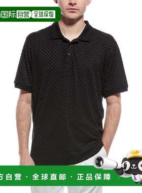 自营 Robert Graham Aaron经典合身翻领针织衫-黑色 美国奥莱直发