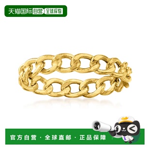 自营 Ross-Simons 意大利 14kt 黄金路缘链环 - 黄色 美国奥莱直