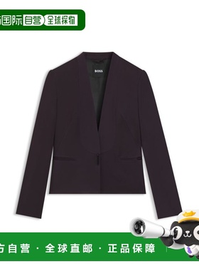 自营bossRegular-fit tuxedo blazer with shawl lapels - light