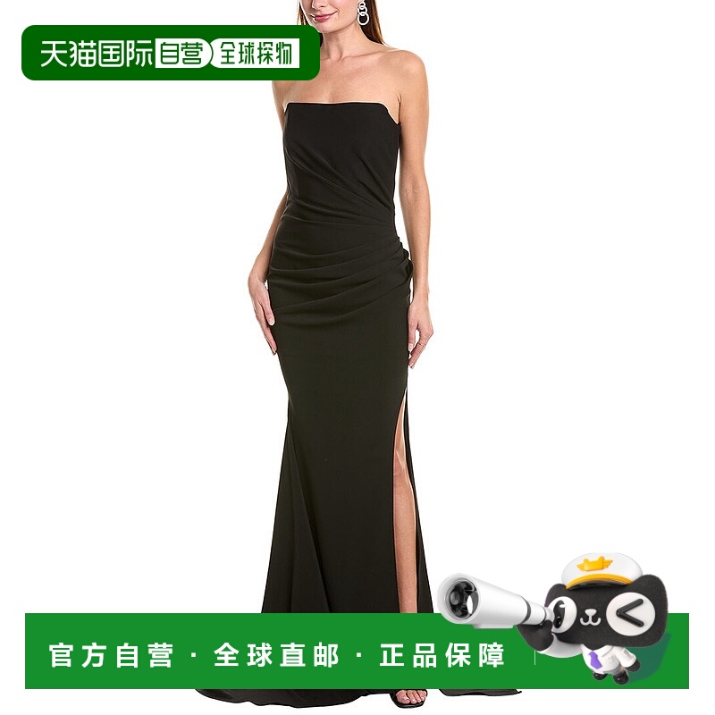 自营issue New York Strapless Gown - black 美国奥莱直发