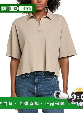 自营ATM Anthony Thomas Melillo Mixed Media Polo Shirt - brow