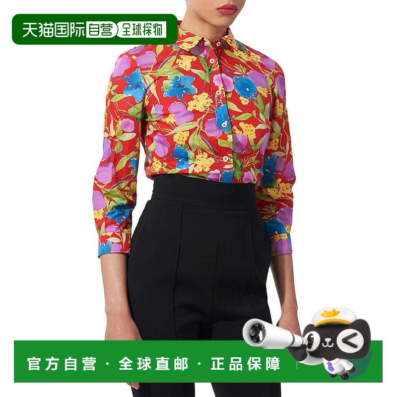 自营 Carolina Herrera 七分袖标志性衬衫 - 红色 美国奥莱直发