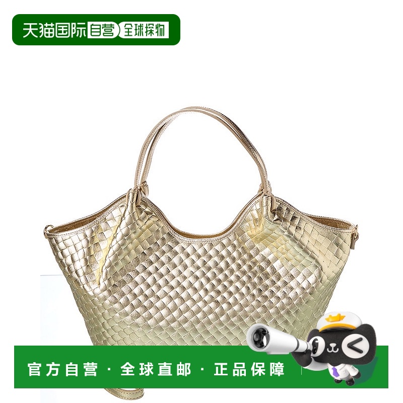 自营 persaman new yorkPersaman纽约亚拉金属皮革手提包-金色 美