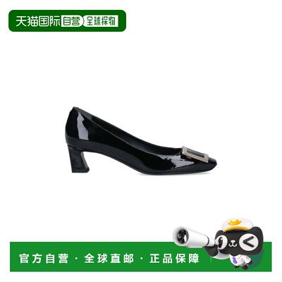 自营roger vivier黑色Belle Vivier小牛皮高跟鞋-黑色 美国奥莱直
