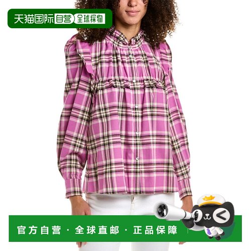 自营 Isabel Marant Etoile IDEA 衬衫粉色泡泡袖 直发美国奥莱