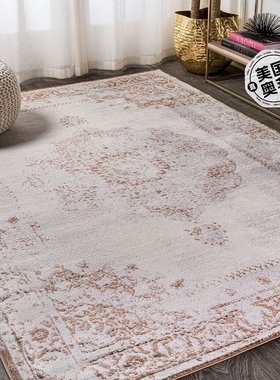 jonathan y Rosalia Cottage Medallion 区域地毯 - 棕色/奶油色