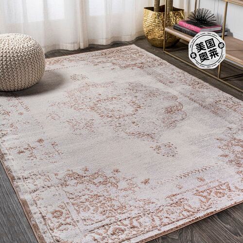 jonathan y Rosalia Cottage Medallion 区域地毯 - 棕色/奶油色