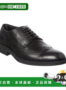 自营tod'sTOD皮革德比-黑色 美国奥莱直发新款德比鞋