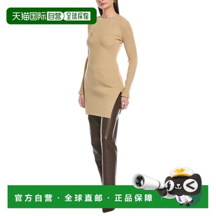 自营NANUSHKA Luzza Long Sleeve Rib Dress - brown 美国奥莱直