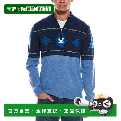 自营Brodie Cashmere Navajo Wool & Cashmere-Blend 1/4-Zip Moc