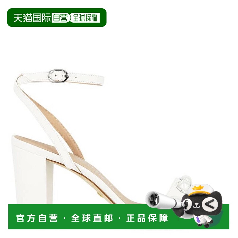 自营斯图尔特 韦茨曼（Stuart Weitzman）近裸Portia 85皮凉鞋-白