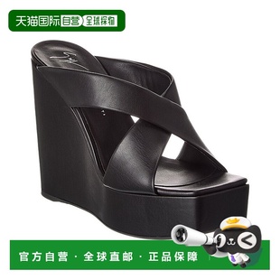 Zanilla Leather Wedge black 自营Giuseppe Sandal Zanotti