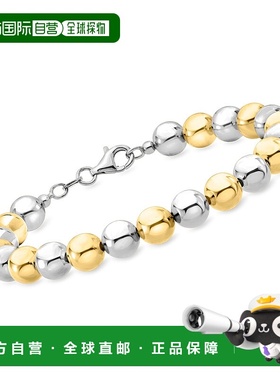 自营Ross-Simons Italian 8mm Sterling Silver and 18kt Gold Ov