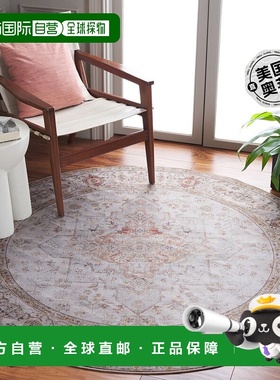 自营Safavieh Tucson Collection TSN105F - 浅灰色 / 锈色 - 圆