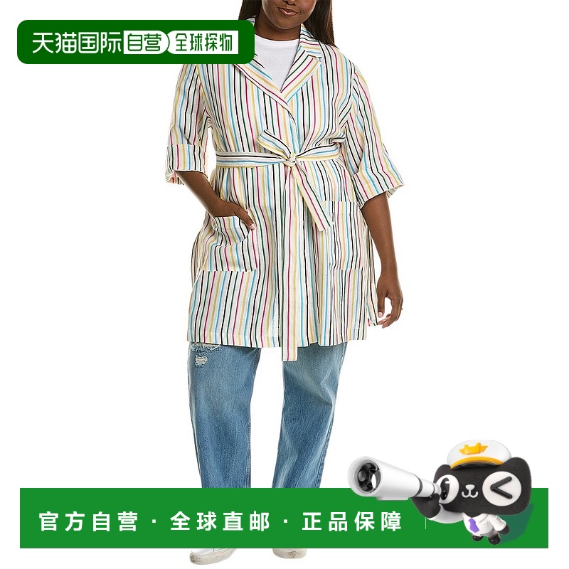 自营 Marina Rinaldi Flash 亚麻西装外套 - 白色 美国奥莱直发