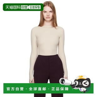 穆勒 女士 米色 1h可退 Logo Mugler Shoulder 连体 香港直邮潮奢