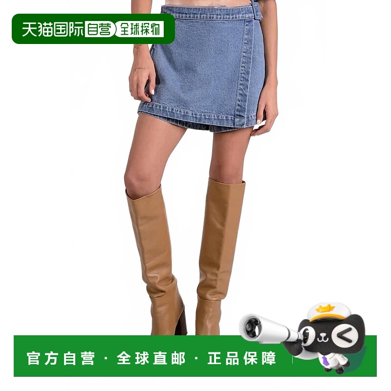 自营elanJeson Skort In Denim - denim 美国奥莱直发半身裙短裙