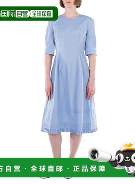 自营 Marni Iris蓝色A字型Midi连衣裙，品牌尺码42（美国尺码10）