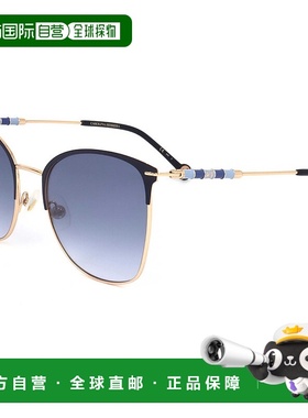 自营Carolina Herrera女式56毫米灰色太阳镜-金蓝色 美国奥莱直发