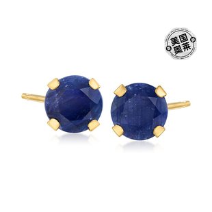 自营 14 克拉黄金 Ross-Simons 蓝宝石马提尼耳钉 美国奥莱直发