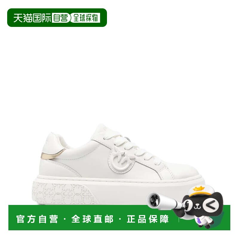 自营pinko米色Yoko 12简约皮革运动鞋-白色 美国奥莱直发图片