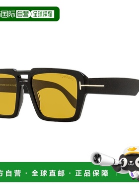 自营Tom Ford男式Redford太阳镜TF1153 01E黑色56mm-01E 美国奥莱